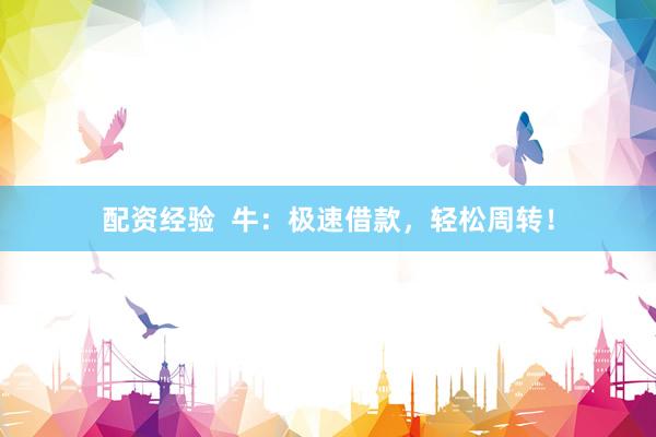 配资经验  牛：极速借款，轻松周转！