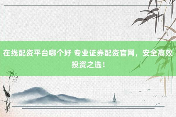 在线配资平台哪个好 专业证券配资官网，安全高效投资之选！