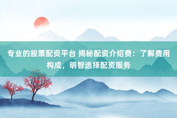 专业的股票配资平台 揭秘配资介绍费：了解费用构成，明智选择配资服务