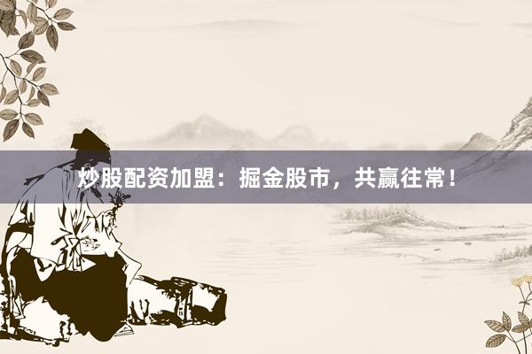 炒股配资加盟:掘金股市,共赢往常!
