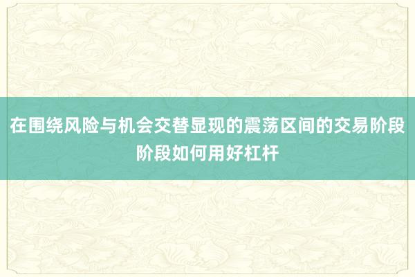 在围绕风险与机会交替显现的震荡区间的交易阶段阶段如何用好杠杆