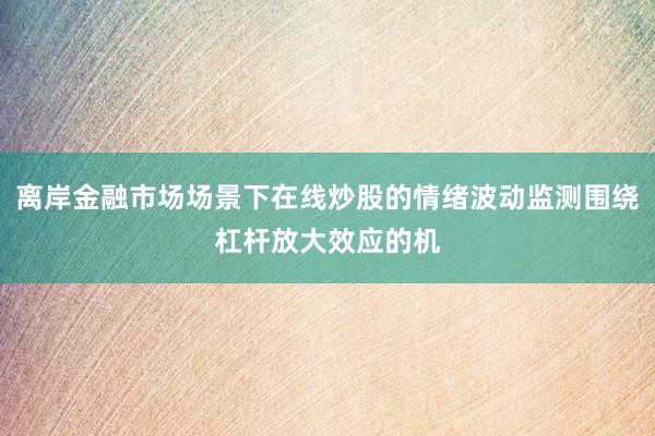 离岸金融市场场景下在线炒股的情绪波动监测围绕杠杆放大效应的机