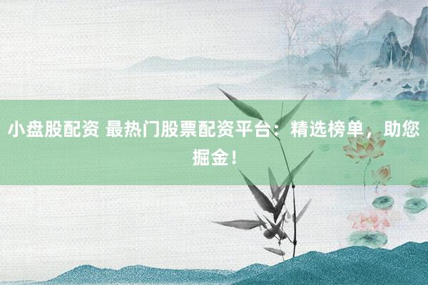 小盘股配资 最热门股票配资平台：精选榜单，助您掘金！