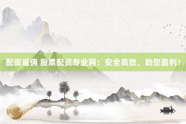 配资返佣 股票配资专业网：安全高效，助您盈利！