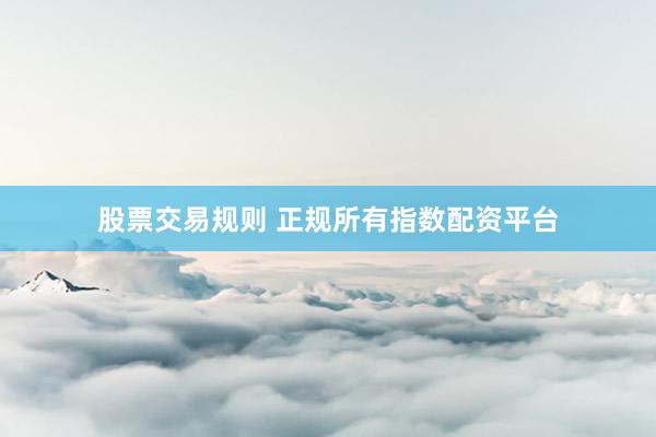 股票交易规则 正规所有指数配资平台